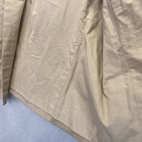 Chico's Size 2 (Large 12) Textured Open Front Jacket Tan Beige Cuffed 3/4 Sleeve - Picture 16 of 16